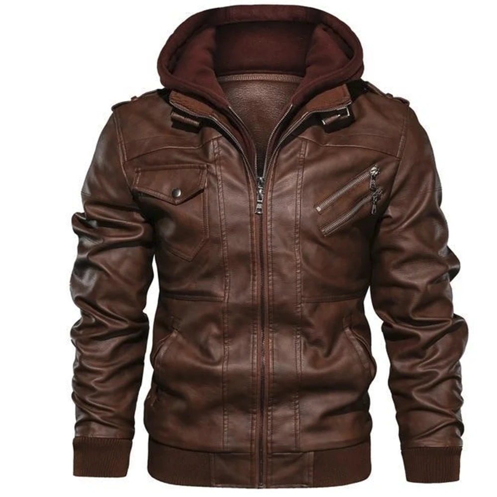 Mens Leather Jackets High Quality Classic Motorcycle Jacket Male Plus faux leather jacket men 2023 spring