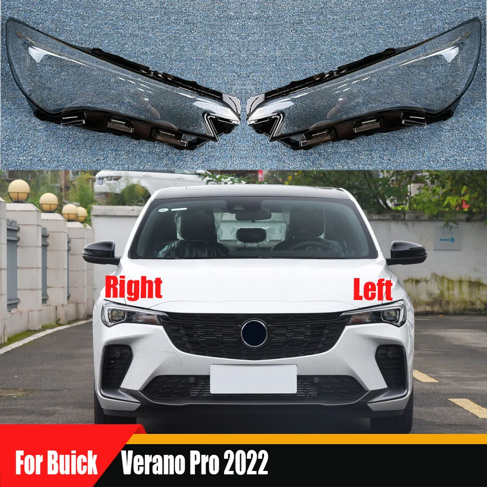 For Buick Verano Pro 2022 2023 Front Headlamp Cover Transparent Lampshades Shell Plexiglass Replace Original Lens