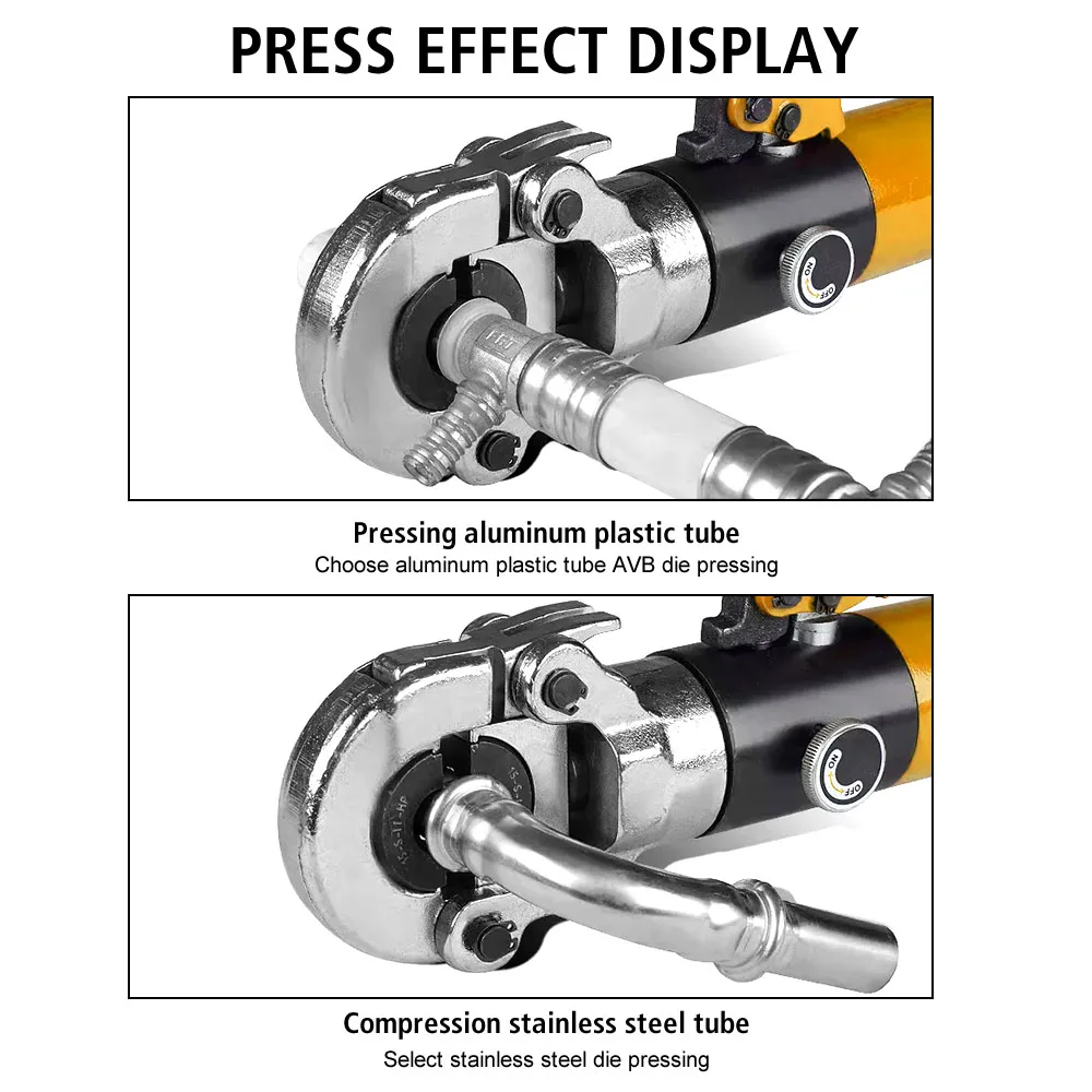 Adjustable Portable Manual Hydraulic Pliers Universal Electric Cable Copper Clamping Pipe Tube Crimping Tool YQK-70 Repair Kit