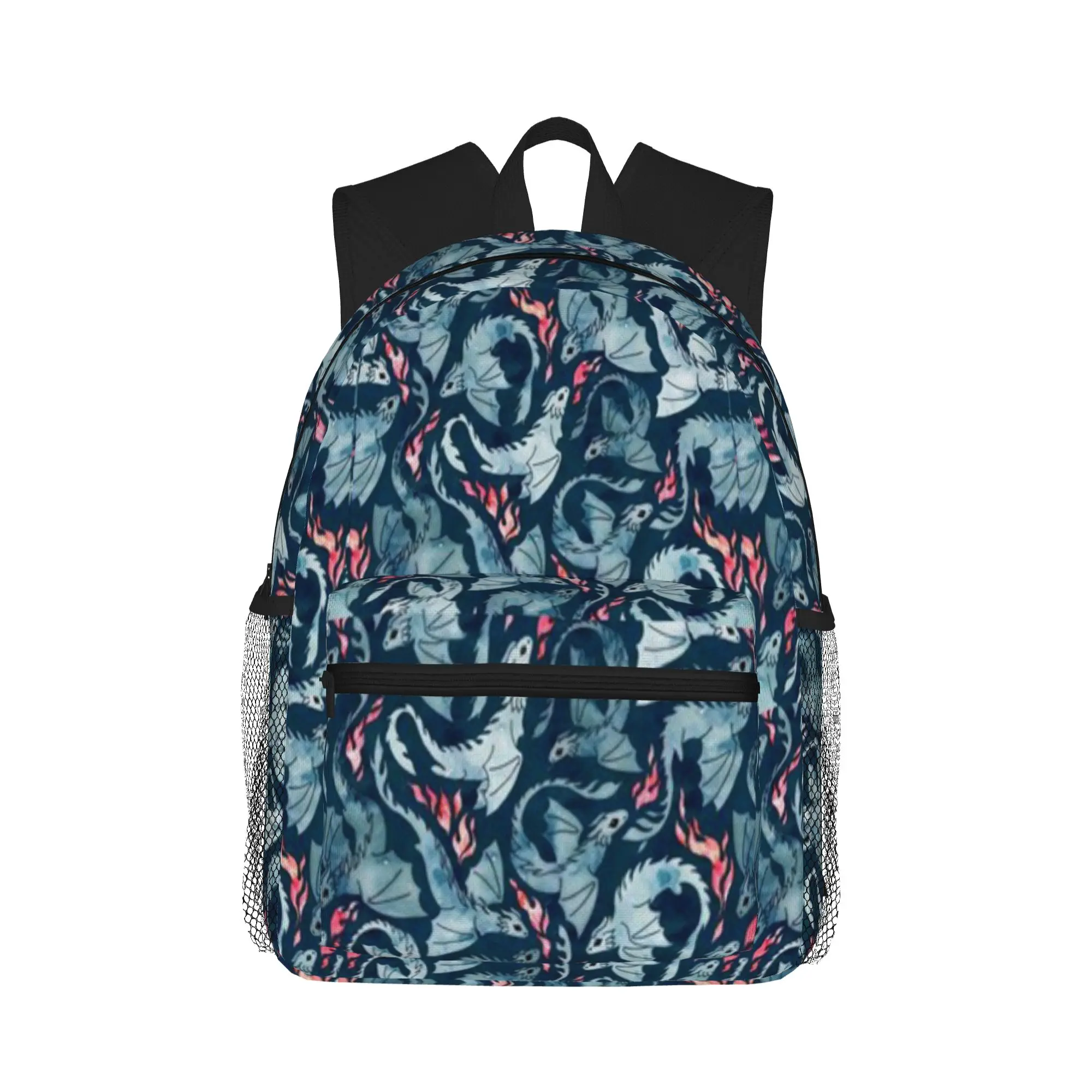 

Dragon fire dark blue Casual Backpack for Students and Adults Student