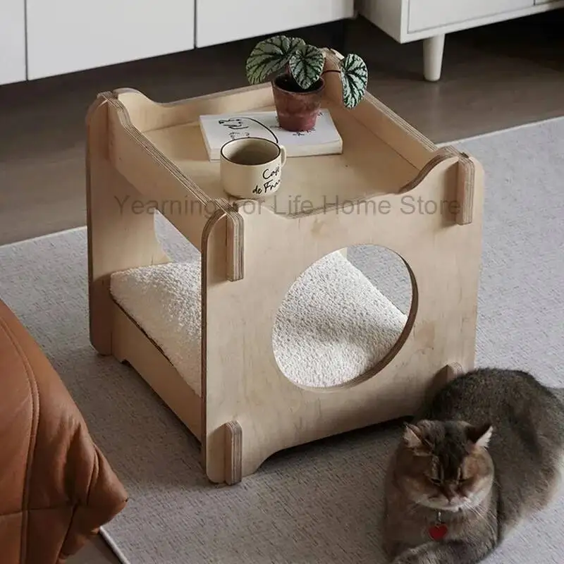 

Unique Aesthetic Bed Cats Cube Accessories Kitten Products Side Table Bedside Cushion Wohnzimmer Tisch Furniture Living Room