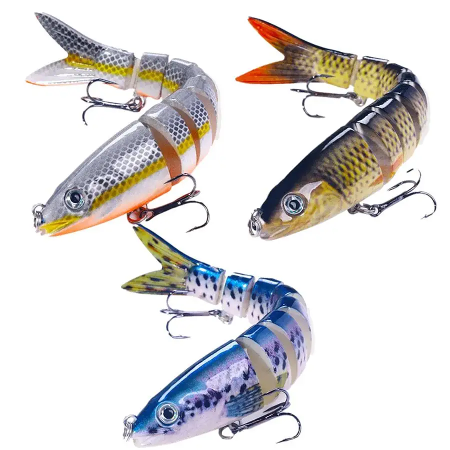 

3X Hot Aorace Fishing wobbler Lifelike 6/7 Segment Swimbait Crankbait Hard Bait Slow 10cm 17g Isca Artificial Lures Fishing Tack