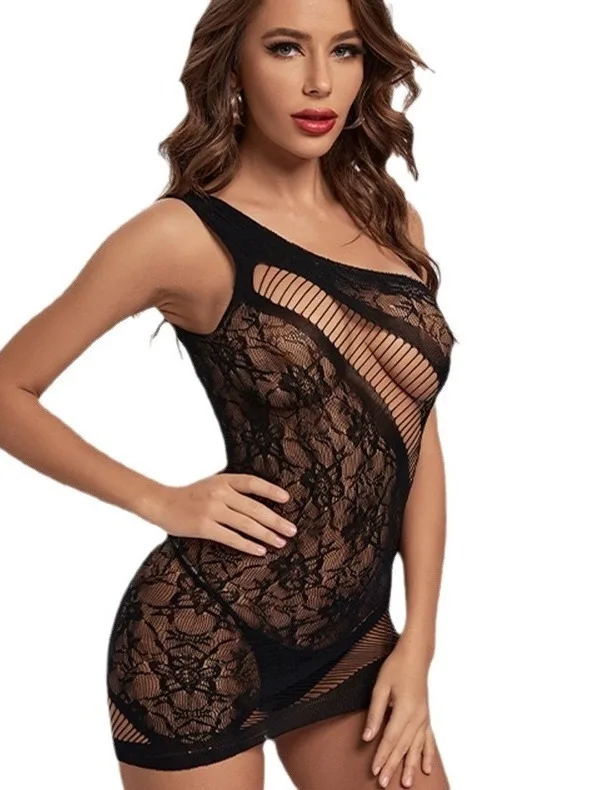 Barboteuse courte évidée pour femme, col sexy, ligne de confrontation, couleur pure, enveloppé de fesses, jacquard lancé par la rosée, 5FPF, nouveau