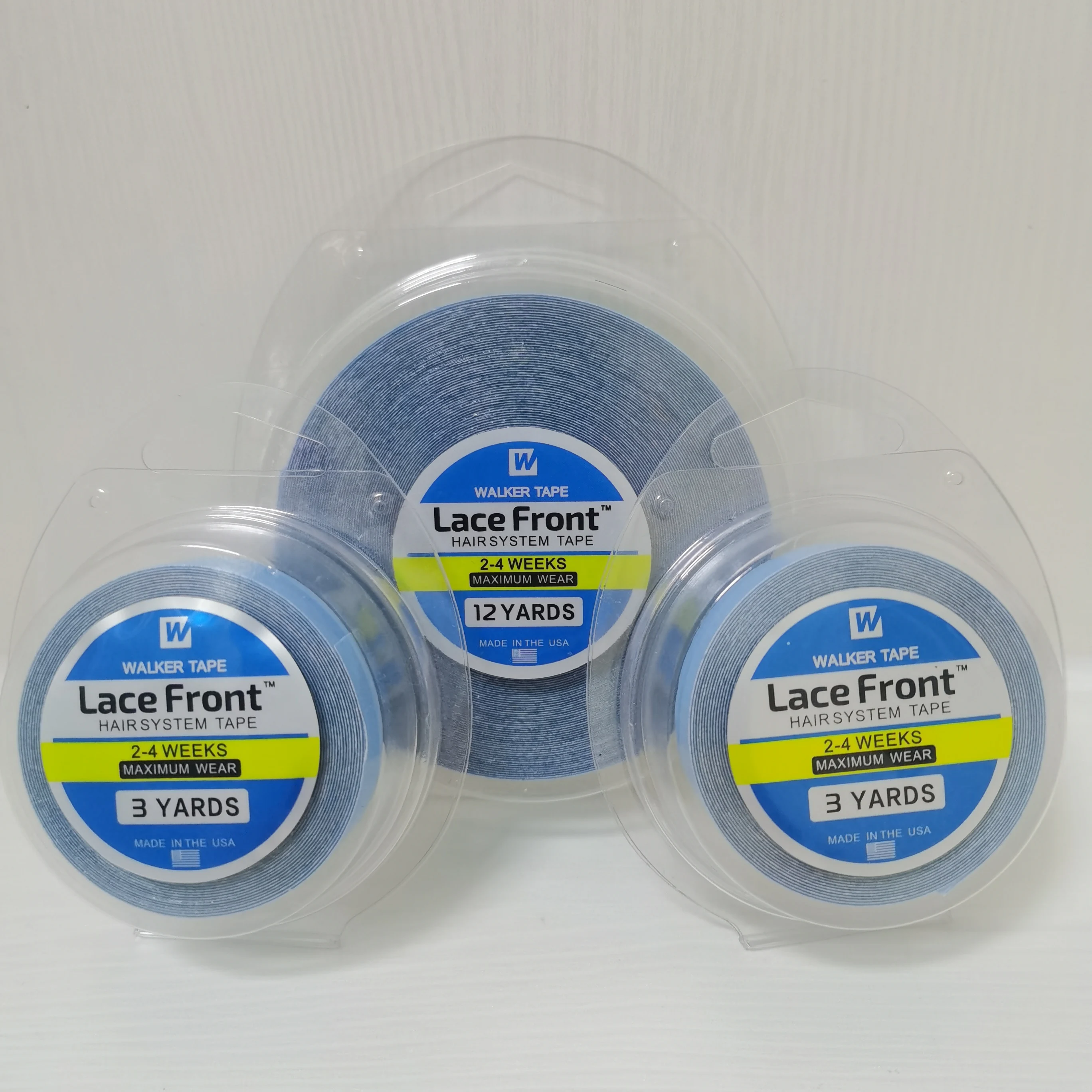 0.8/1.0/2 センチメートル幅 3/12/36 サイズシェルブルー強力テープ両面テープレースフロントテープヘアバンドかつらテープ