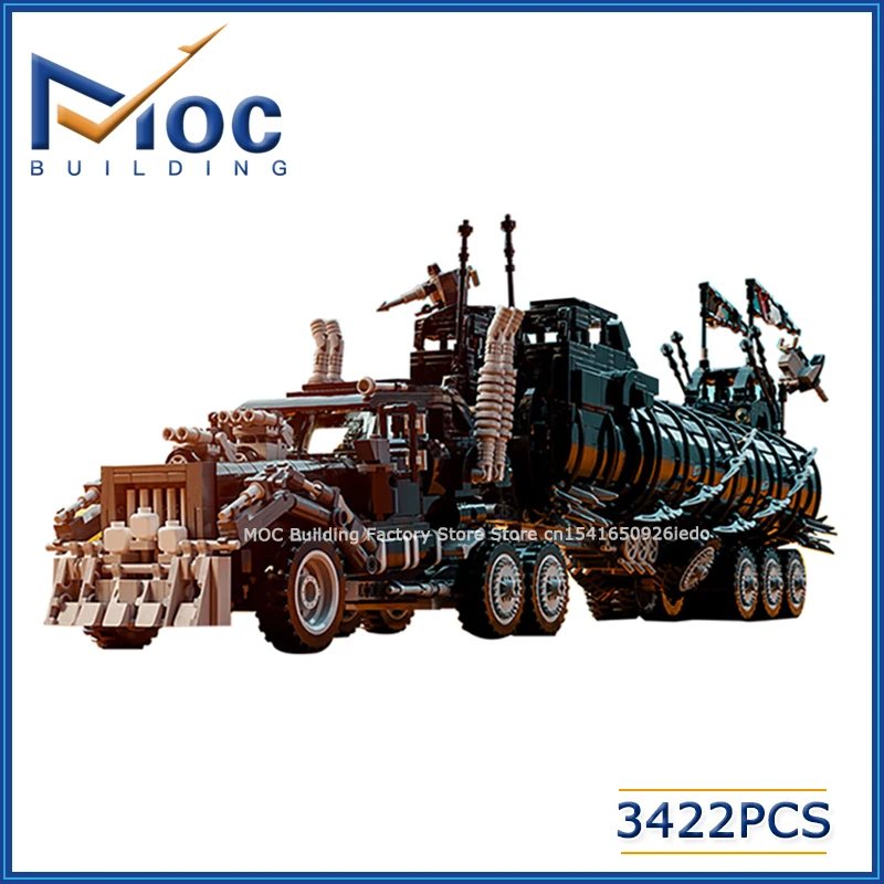 

Hot MOC Building Blocks Classic Movie Series War Rig Truck Model DIY Assembly Technology Bricks Collection Display Car Toys Gift