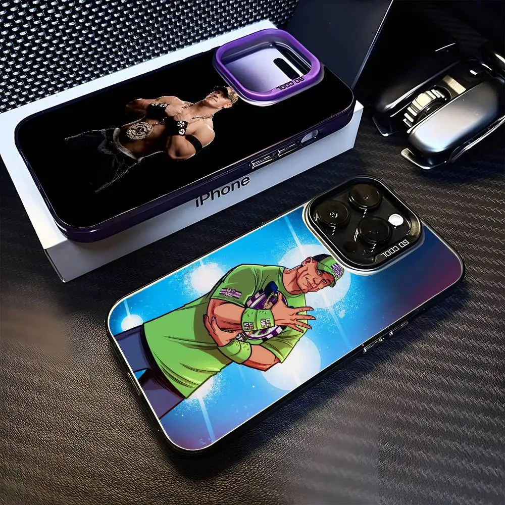 

J-John C-Cena WrestlingS Star Actor Phone Case For iPhone 16,15,14,13,12,11,Mini,Pro,MAX Purple Matte Shockproof Cover