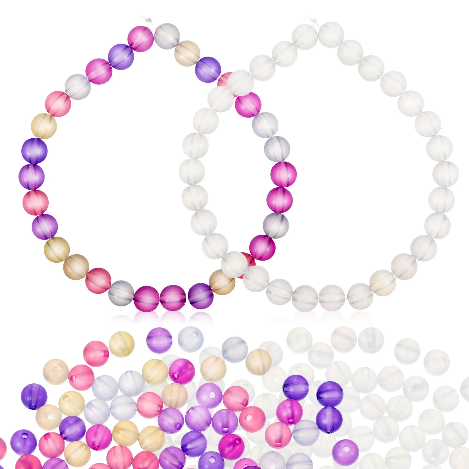 

6pcs 6 Pack Sunlight Changing Beads Bulk Color Plastic for Crafts Uv Activated Sensitive Change Solar