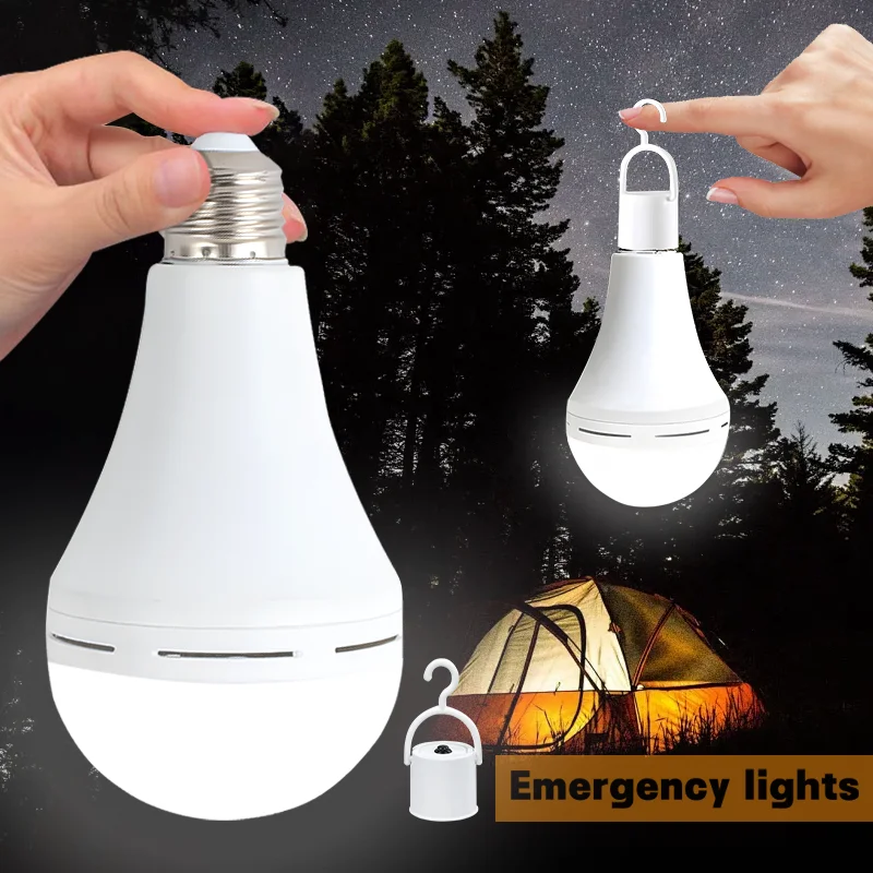 

Rechargeable LED Emergency Light Bulb Stay Lights Up When Power Failure for Camping Outdoor Activity Power Outage Lamp