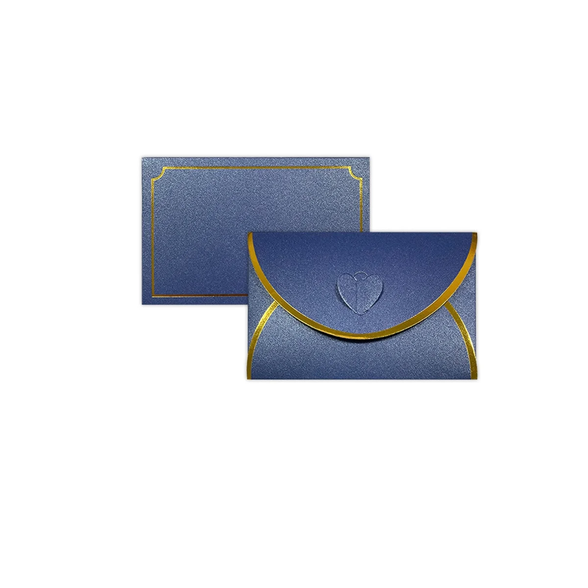 50Pcs Gift Card Envelopes with Love Buckle Envelopes, Blue