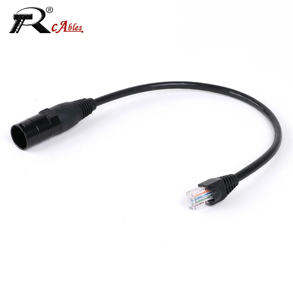 1pc Waterproof RJ45 Male Plug to RJ45 8P8C CAT5/6 Network Male Connector Ethernet Adapter Extension Cable Unshielded Indoor Cord