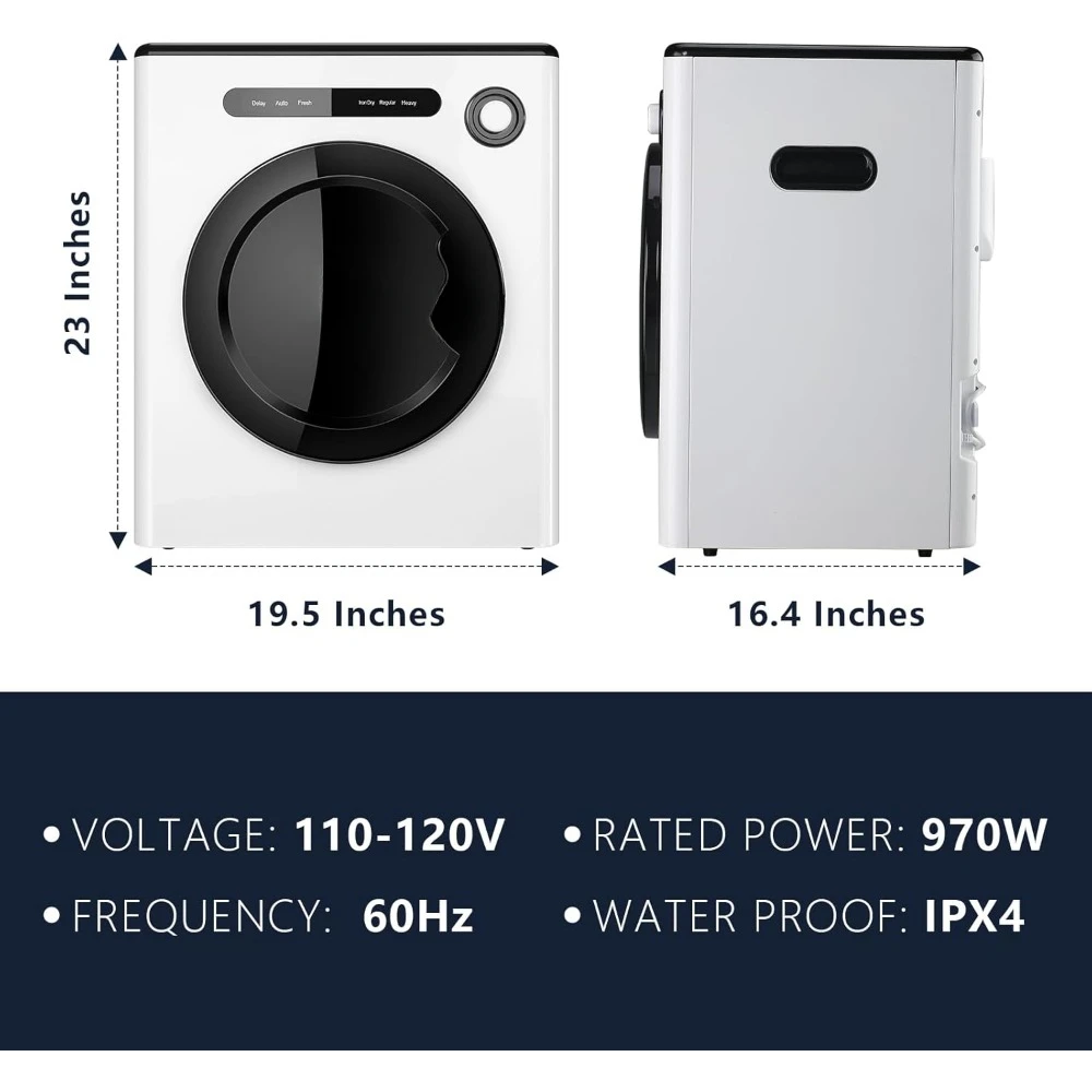 Wasdroger, 11lbs Capaciteit Compact, Aanvullende Droger Voor Wasmachines Drogen, Draagbare Doek Droger