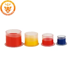 Vaso de plástico para tinta de tatuaje, recipiente transparente para pigmento, Con parte inferior para suministro de agarre de punta de aguja, S/M/L/XL, 500/1000 piezas