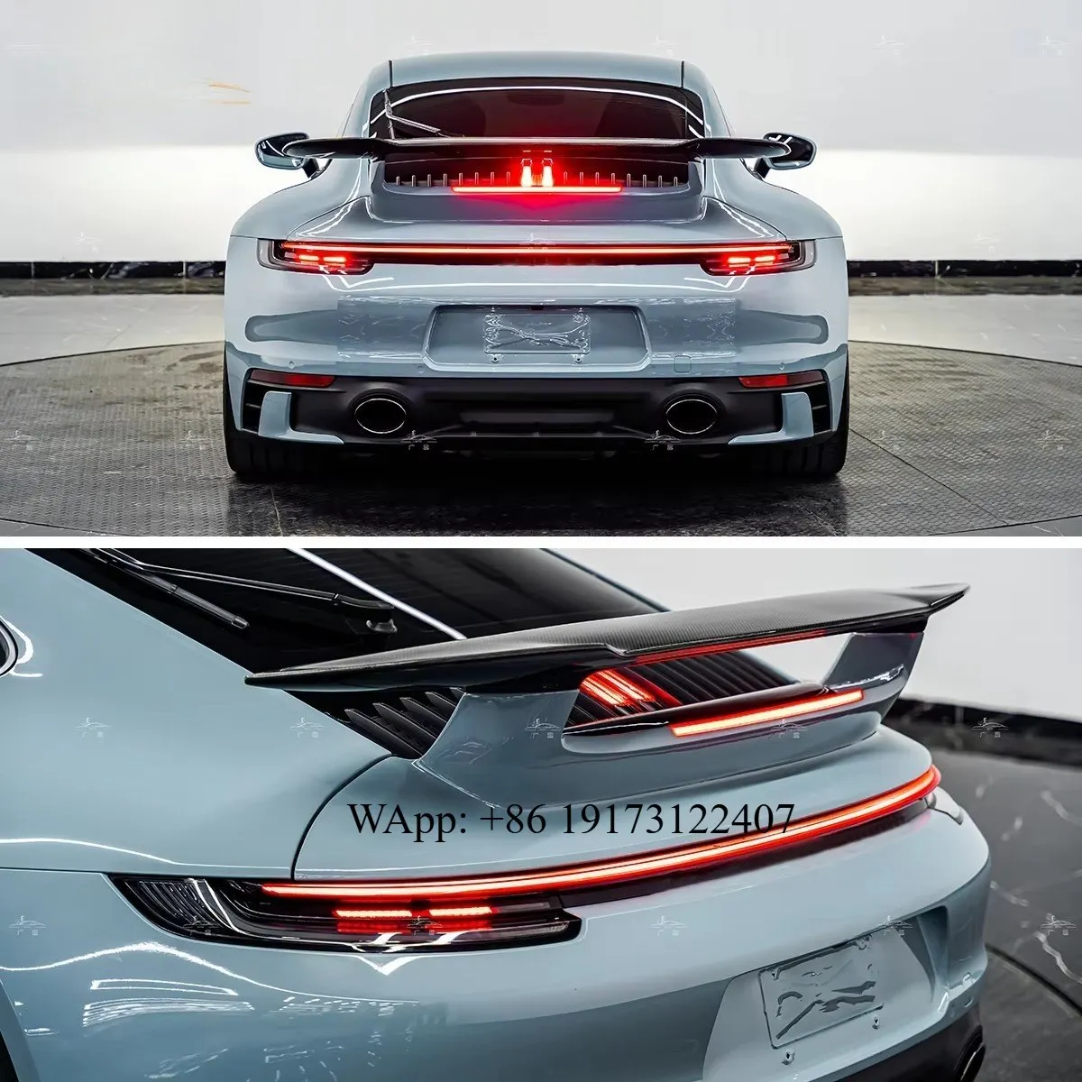 SD Design 992 Upgrade Dry Carbon Fiber Rear Trunk Spoiler Exterior Accessories Car Spoilers for 911