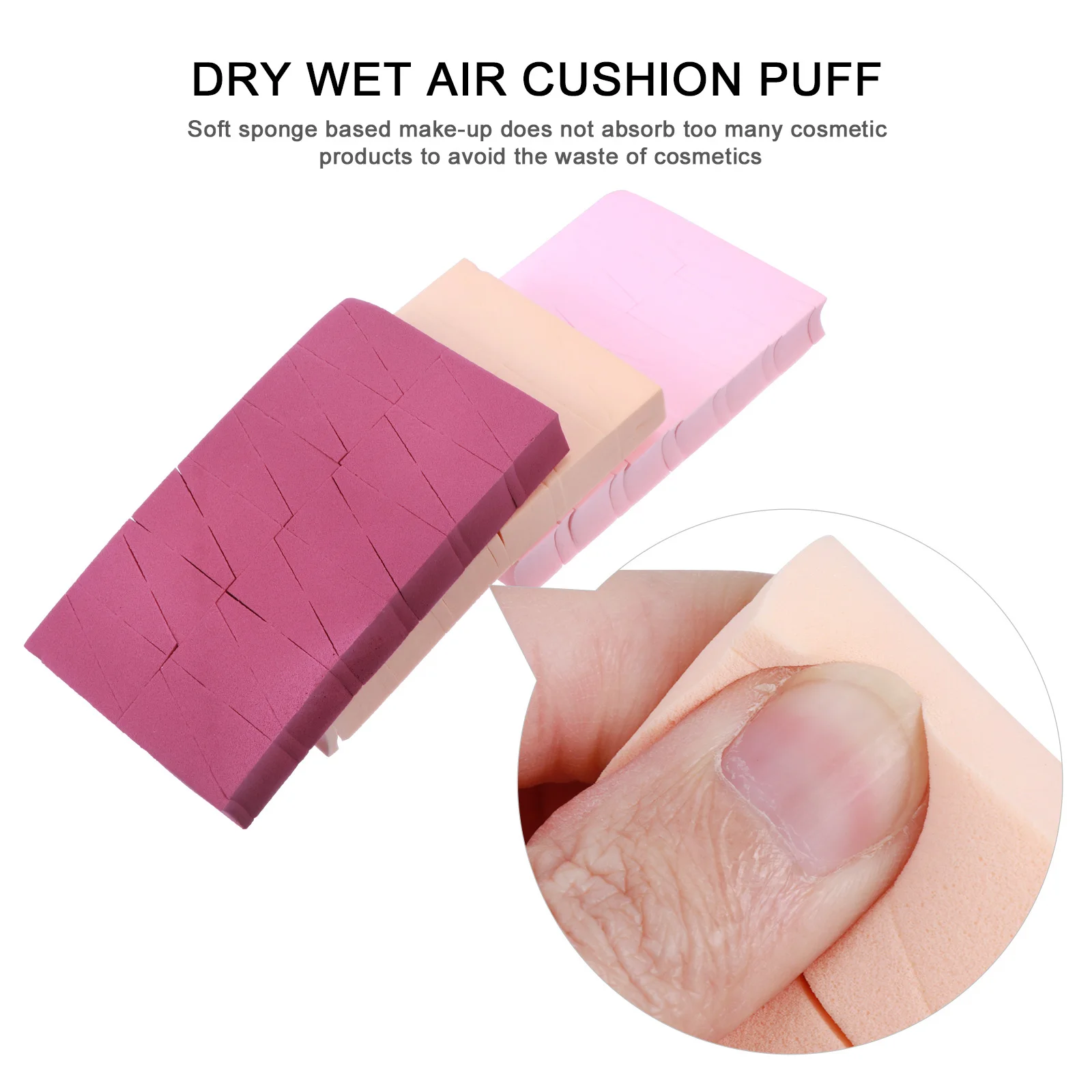 

72 Pcs/3 Triangle Puff Makeup Sponges for Foundation Wedges Powder Applicator