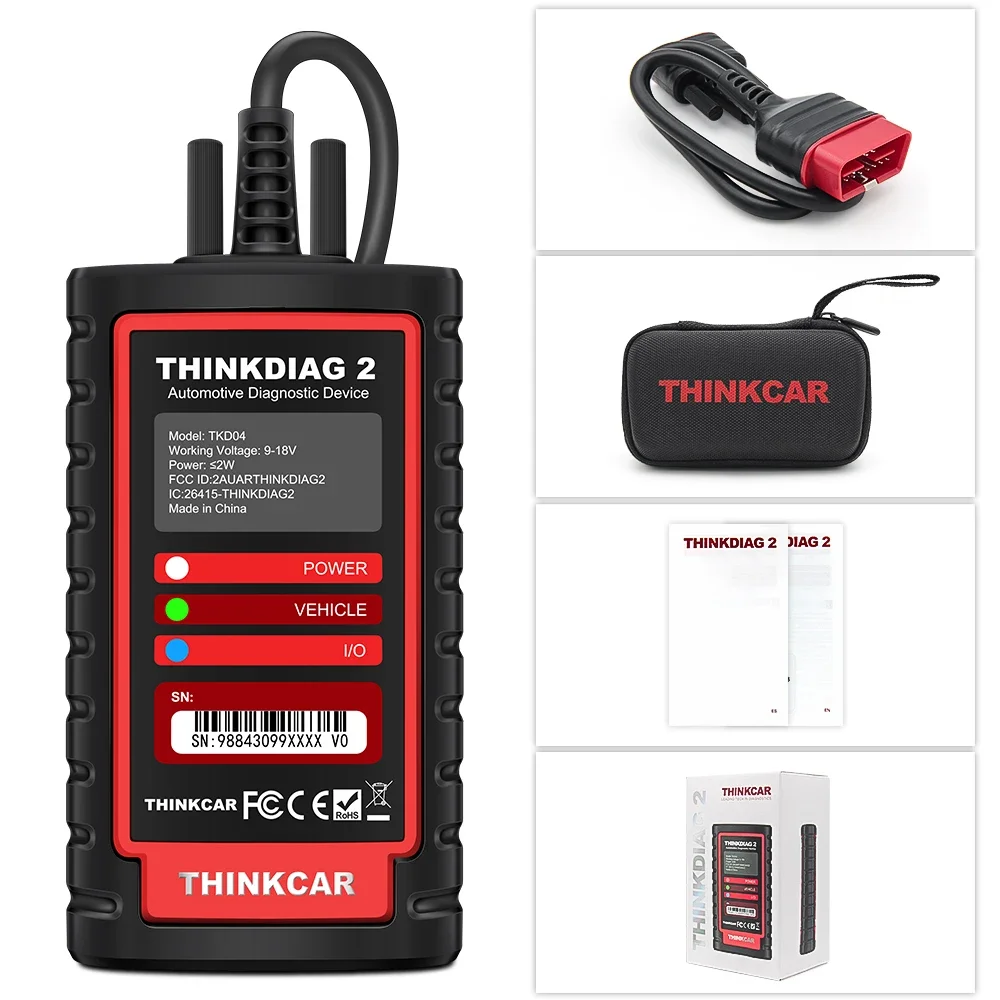New Arrival ThinkDiag2 Full Function System Thinkcar Thinkdiag2 OBD2 Scanner Diagnosis Tool Upgrade Version of ThinkDiag