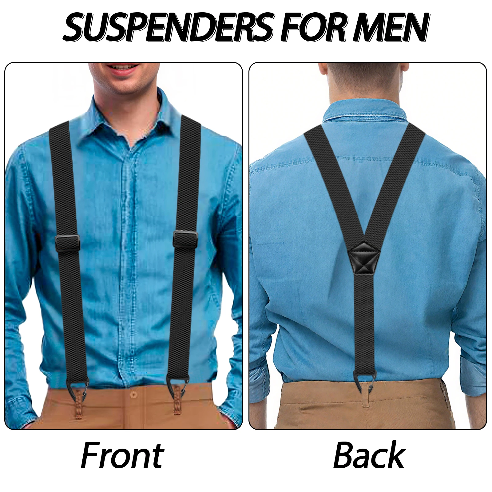 Hidden Suspenders for Men Heav - огляд і ціна Heavy Equipment Operator Shirts