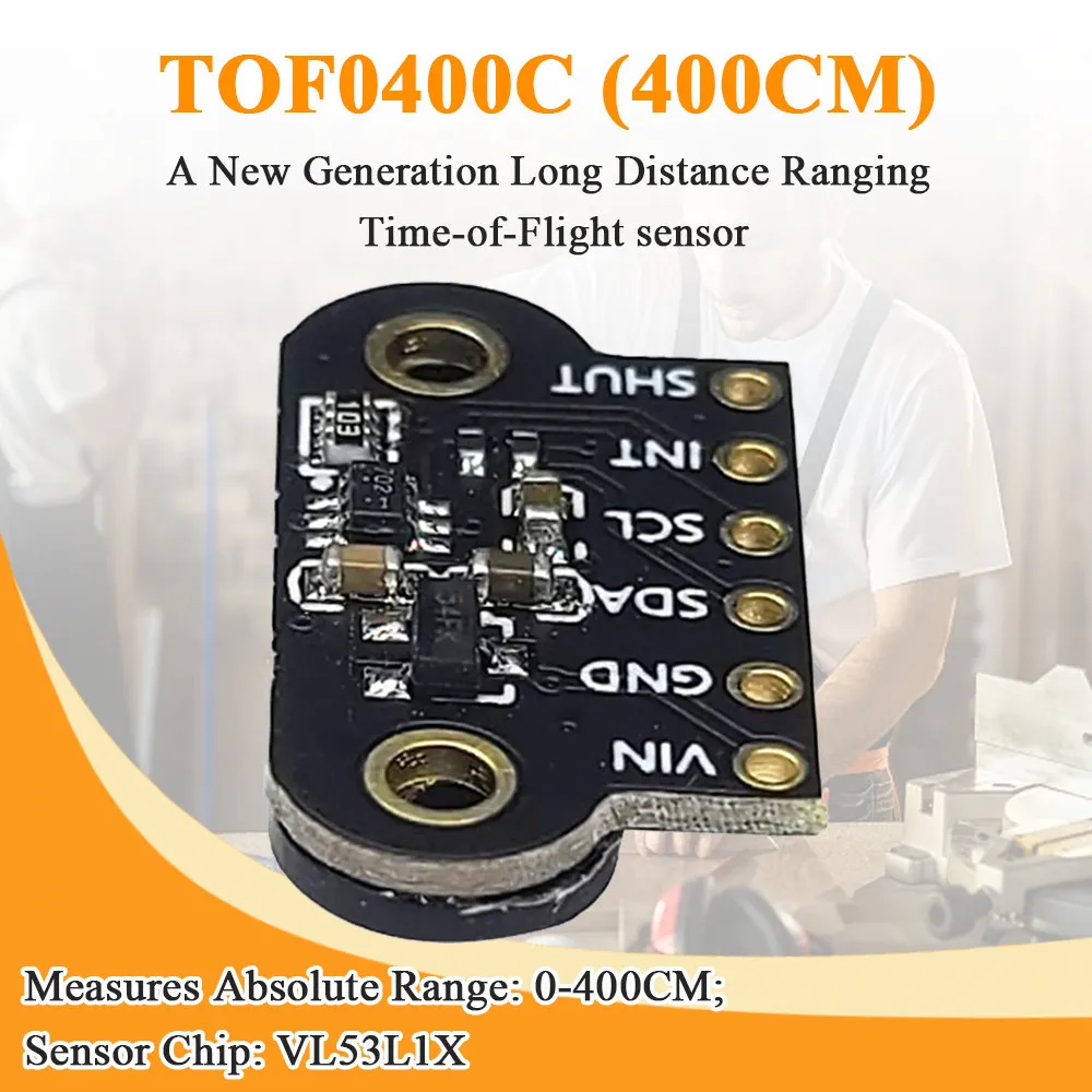 TOF050C Laser Ranging Sensor Module for Arduino STM32 Measure Flight Distance 50CM 200CM 400CM I2C Output TOF0200C TOF0400C