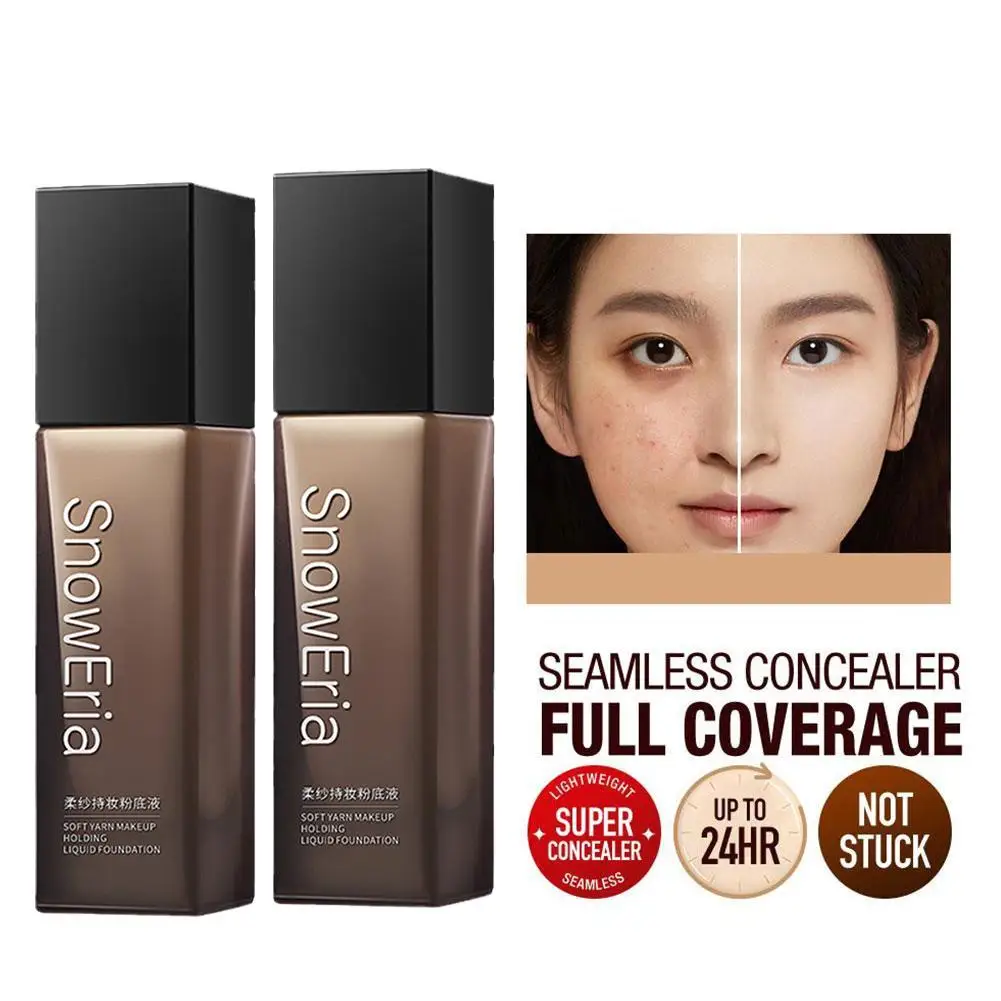 SnowEria fil doux fond de teint liquide soin de la peau femme correcteur rides longue durée Base claire maquillage