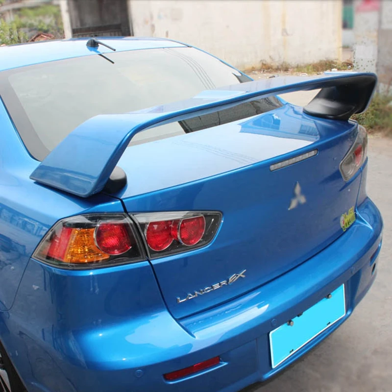 For Lancer Spoiler EVO ABS Material Car Rear Wing Primer Color Rear Spoiler For Mitsubishi LANCER EVO Spoiler 2010-2014