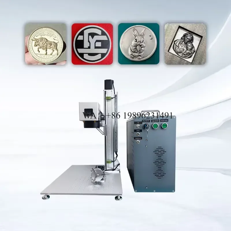 Wmwmnu Portable 2.5D Fiber Engraving Marking for Metal Jewelry 20W 30W 50W 60W 100W 200W JPT Mopa M7 Engraver