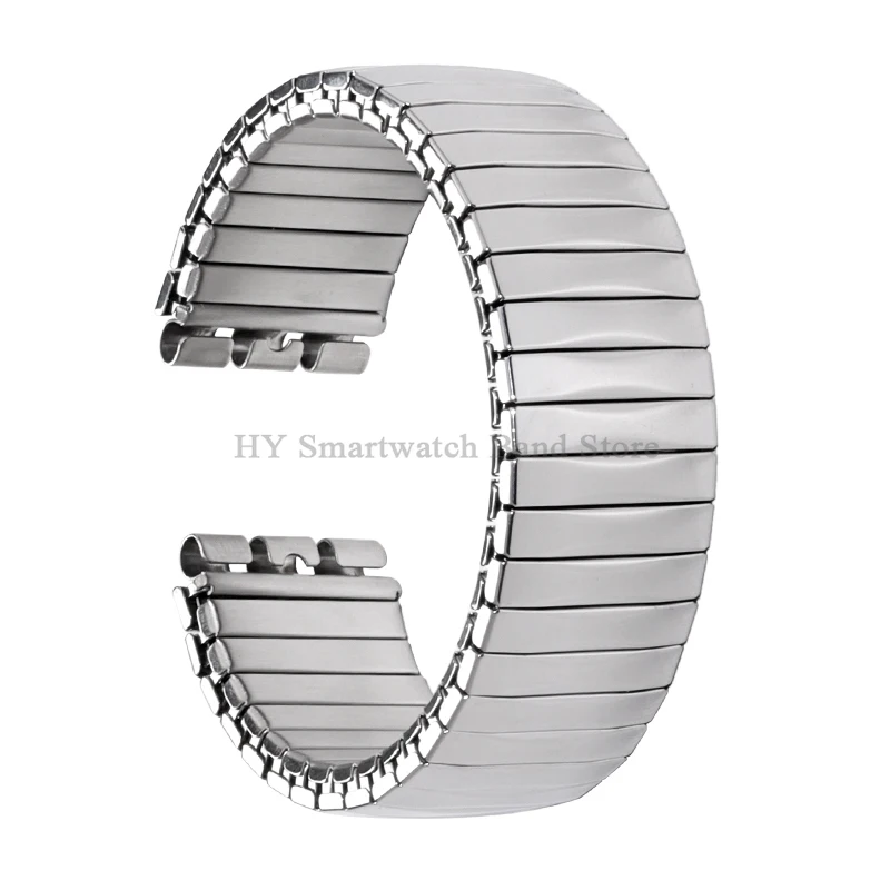 Elastic Metal Wrist Band for Swatch Watch Band 17mm 20mm Stretch Expansion Stainless Watch Strap Men Women Bracelet Accessories