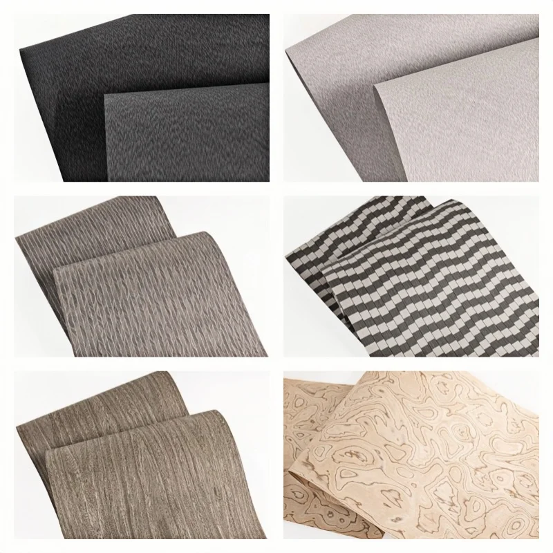 

Technology Rich Grain Patterns square solid High-end wood veneer DIY Home Renovations Furniture L: 2.5Metersx580x0.5mm