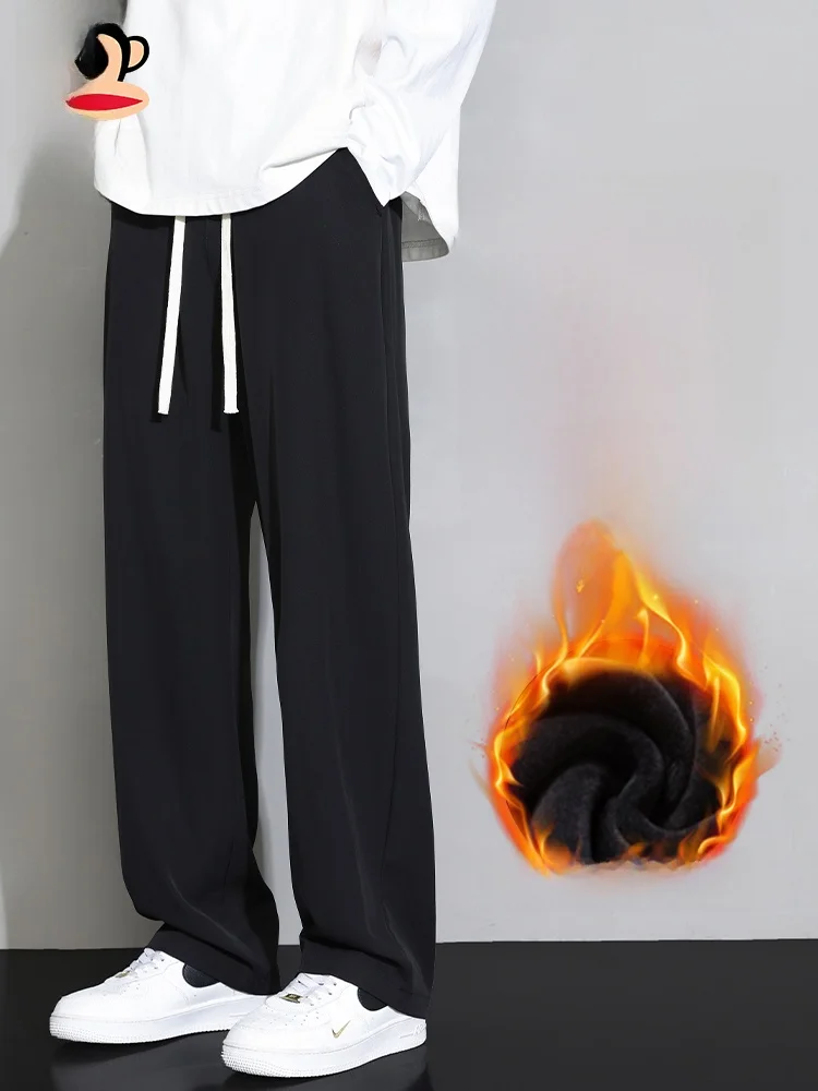 

PaulFrank Men's Fce Lined Casual Trousers Spring Autumn Warm Loose Straight Leg Sport Sweatpants Comfortable Straight Pants