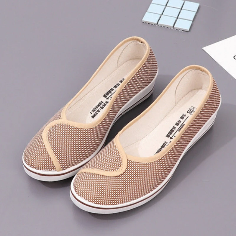 Mesh Breathable Wedge Women Footwear Slip On Korean Walking Original Offer Sale Chic Point Hot Ladies Shoes Urban 39 Promotion A