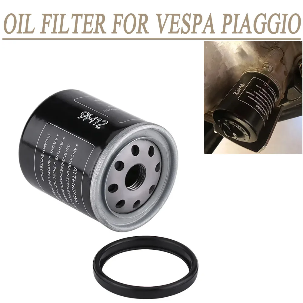 Oil Filter for Vespa Piaggio GTS MP3 300 125 250 ET4 125 LX 150 X10 350 Zip Typhoon 125 Xevo 250 FLY Liberty X7 X8 125 150 X9