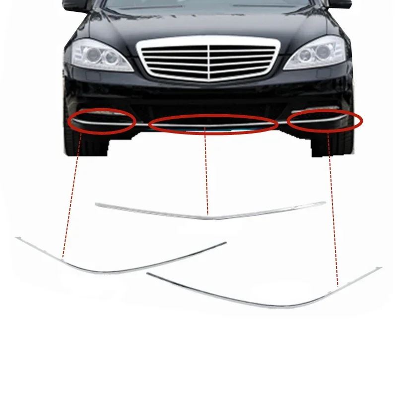 

Front Bumper Trim Outer Molding Chrome for Mercedes-Benz W221 S280 S300 S350 S500 S600 2010-2013