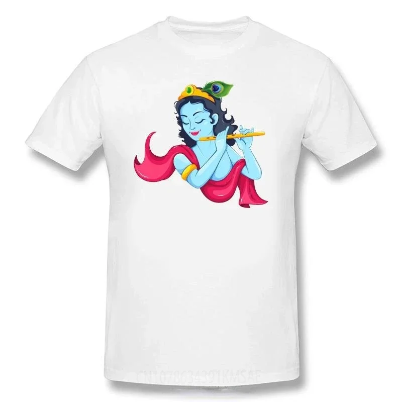 Krishna T Shirt Krishna Hare Krishna Man T-Shirt Awesome Woman Tee Shirt Summer Streetwear Short-Sleeve Graphic Tshirt