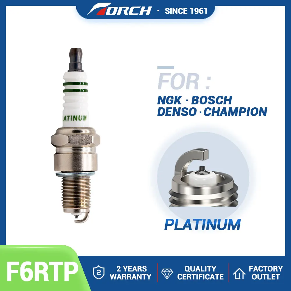 Spark Plug TORCH F6RTP Replace for Denso W20TT P53 P20R8 for 7084 BPR6EGP BPR6EVX 7822 BPR6ES 2268 6464 BPR6E Candle Auto Parts