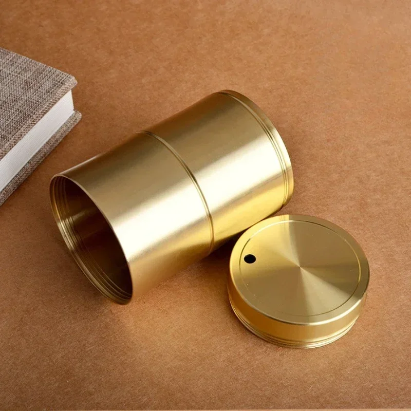 High-end Simple Practical Brass Toothpick Box Household Portable Hotel Restaurant Housewarming Gift