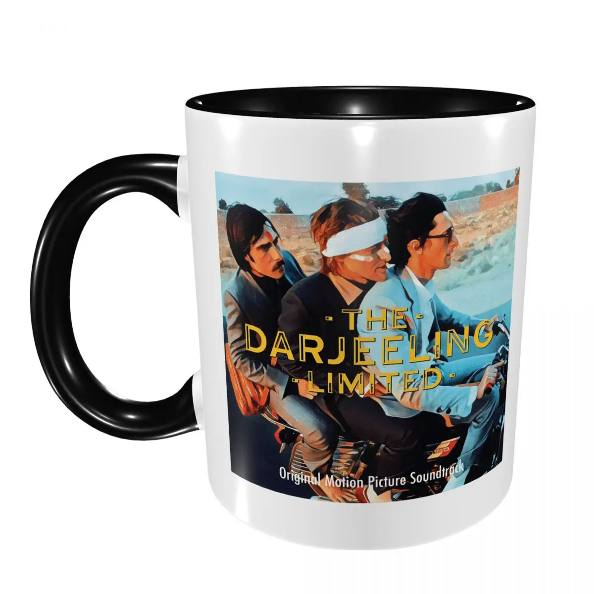 Wes Anderson - THE DARJEELING LIMITED Album Cover Mug Funny Ceramic Coffee Cups Tea Mugs Milk Cup Drinkware Gifts for Friends