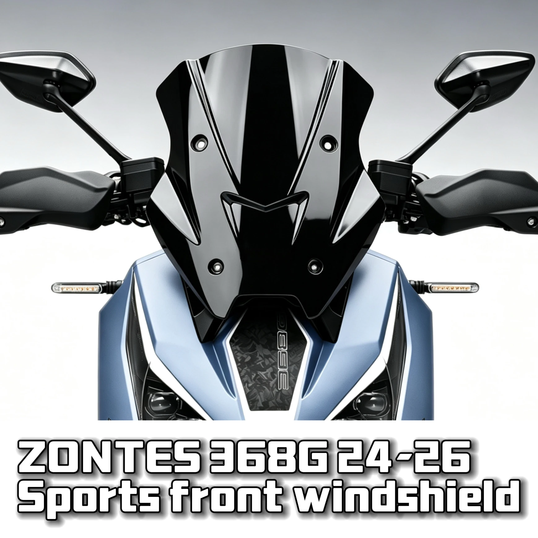 

For ZONTES 368g motorcycle modified windshield, front windshield, sports street style curved surface