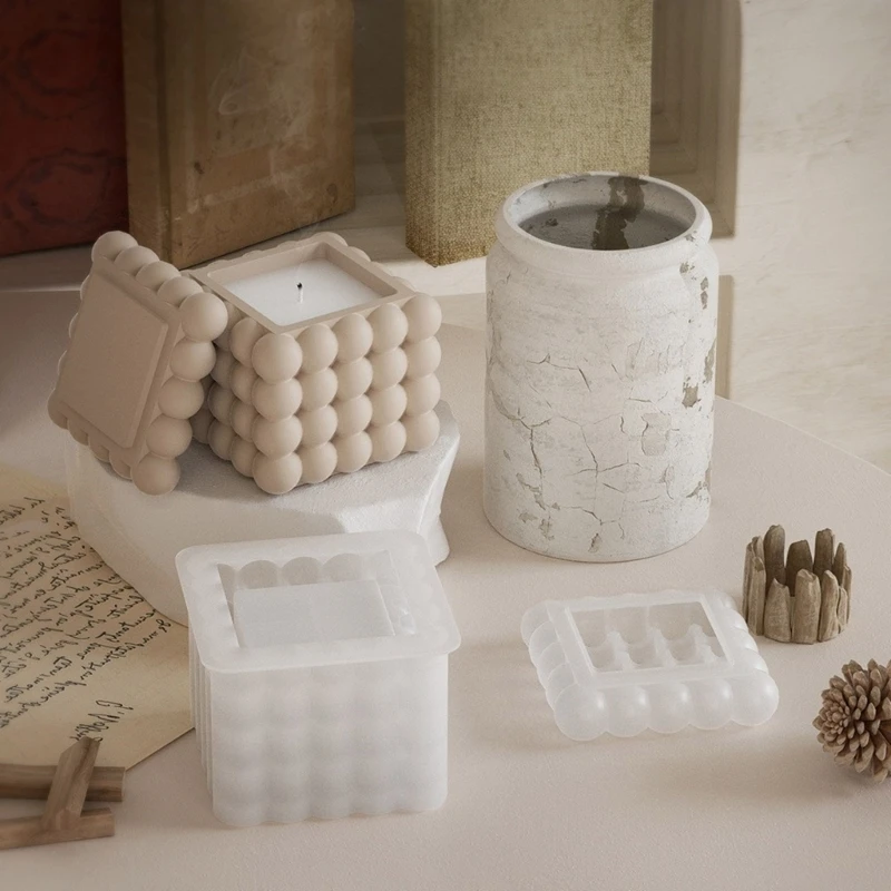 ZB91 Schmuckkästchen-Formen, Würfel-Silikon-Aufbewahrungsbox-Form, praktische Harzform, Geschenk für Heimwerker, Liebhaber von – Detail 3