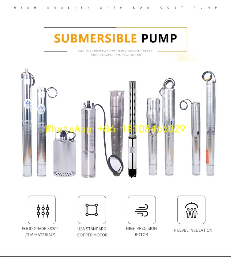 مضخات المياه بالطاقة الطرد المركزي الشمسية بئر PumpHOP 4SP8-37 7.5HP الطاقة الشمسية الغاطسة #1