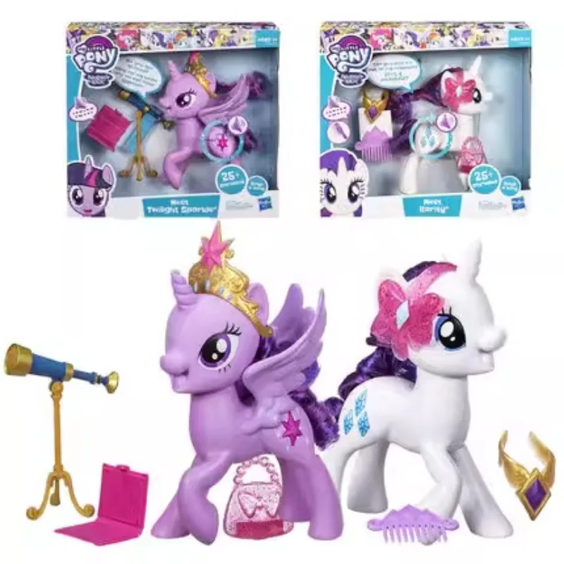 Hasbro My Little Pony Cute Cartoon Action Figure Twilight Sparkle Unicorn Set Kawaii Model Collection Hobby Gift Toy