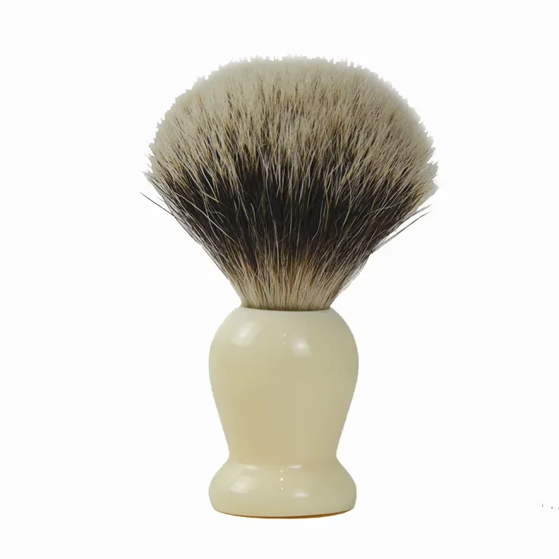 kittyear-20mm-高密度2バンドアナグマ毛シェービングブラシ（男性用、優れた骨組み付き）-プレミアム品質シェービングアクセサリー