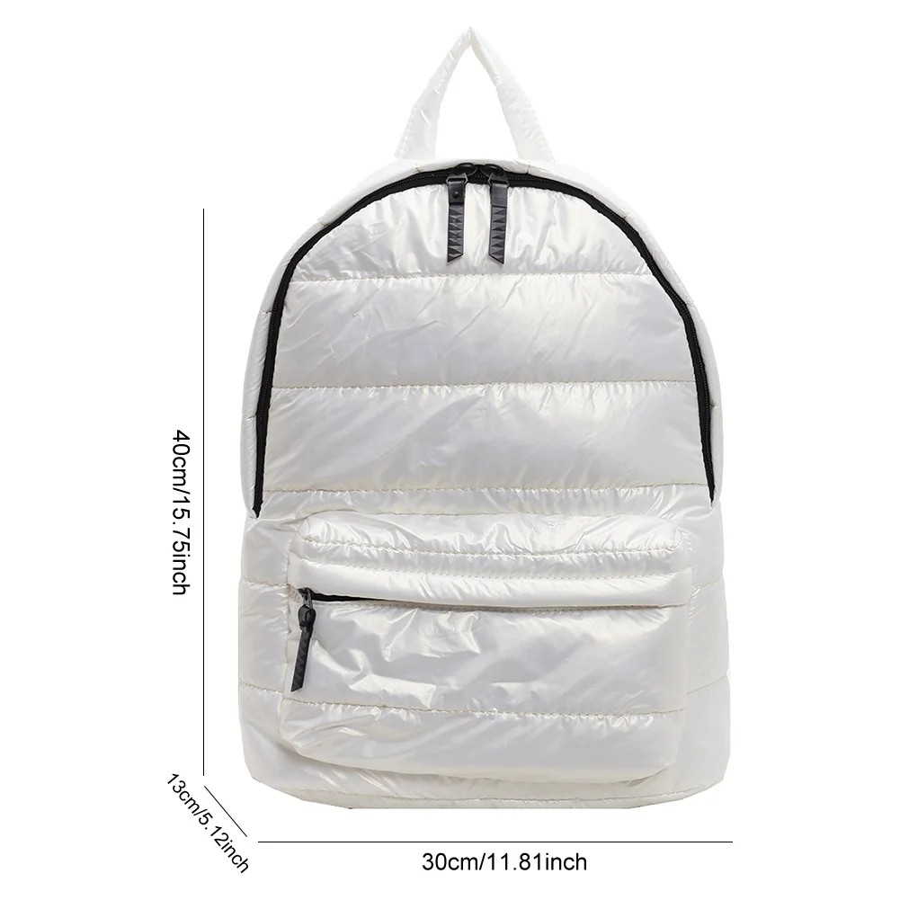

Puffer Backpack Multi Pocket for Women Men Bookbag Adjustable Strap Shoulder Bag Rucksack for Work Travel