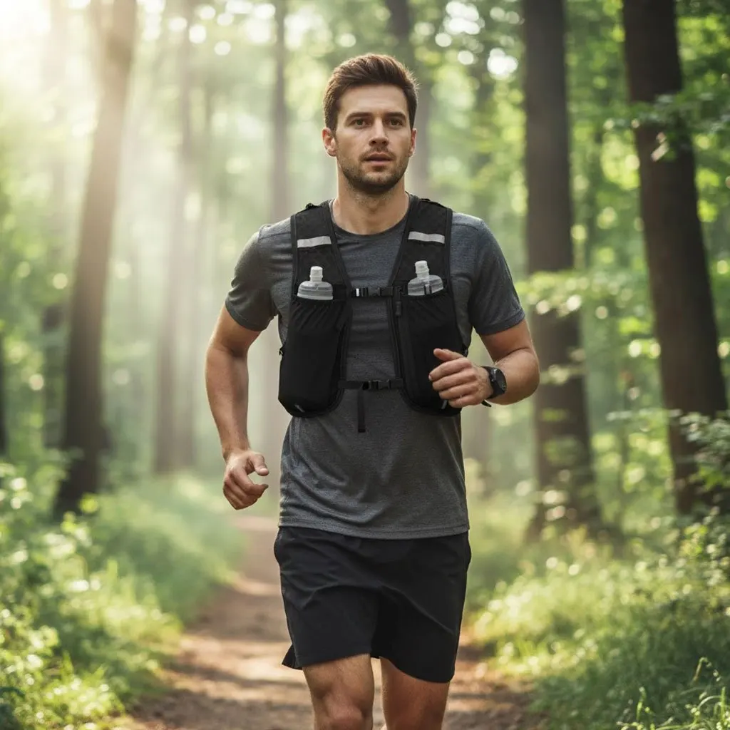 

Outdoor Sports Vest Bag Multi Pocket Breathable Running Cycling Backpack for Phone Water Bottle