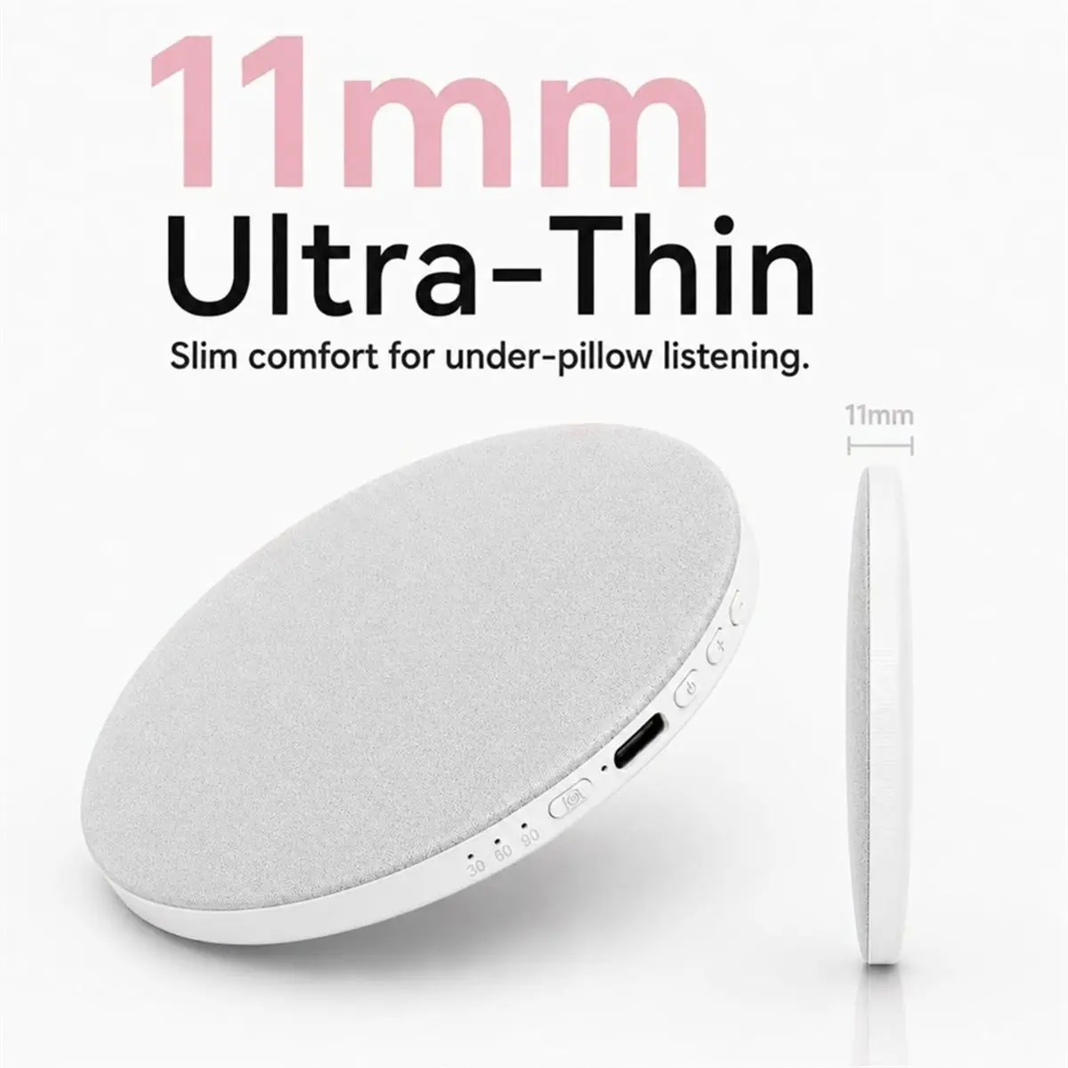 Under Pillow White Noise for BLUETOOTH Speaker with Timer, Portable Pillow Speaker for Deep Sleep and Relaxation