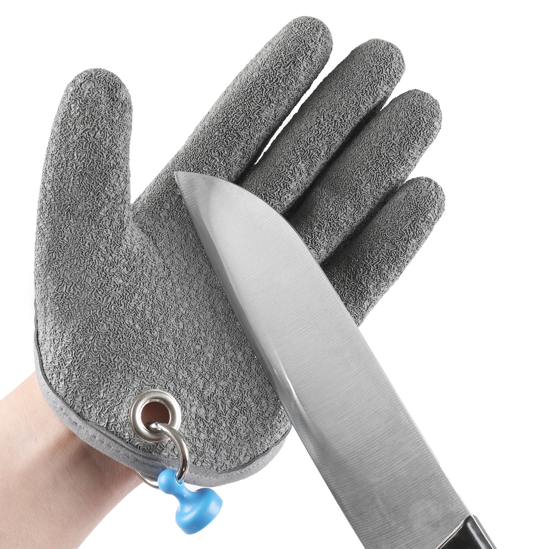 1pc langlebiger Fischer halb handschuh geschnitten und pannen sicher mit Magnet haken und strukturiertem Anti-Rutsch-Griff zum Angeln/Jagen