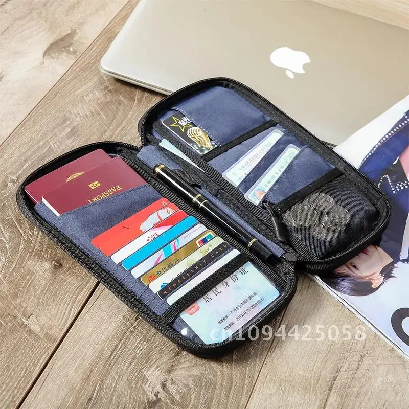 New Waterproof Passport Holder Travel Wallet Multifunctional Small Portable Storage Wallet Card Bag Storage Bag Document Credit