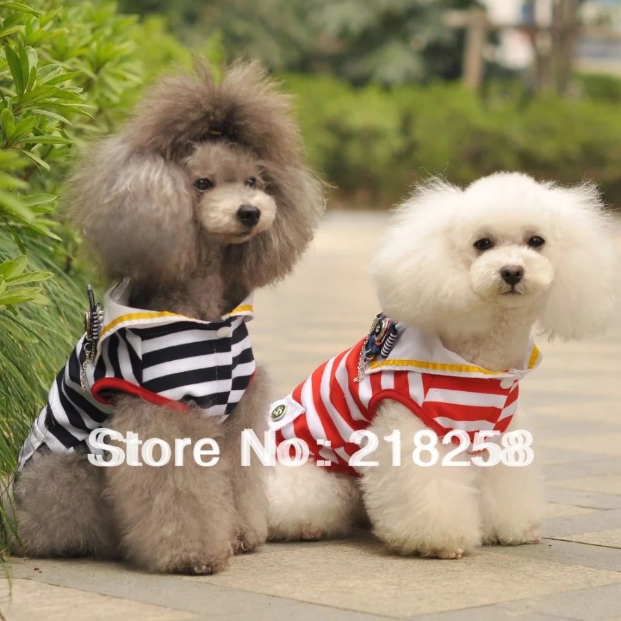 Puppy Summer Vest Striped T-shirt Comfortable Breathable Pet Clothes Dog Sweatshirt Shirt For Chihuahua Bulldog