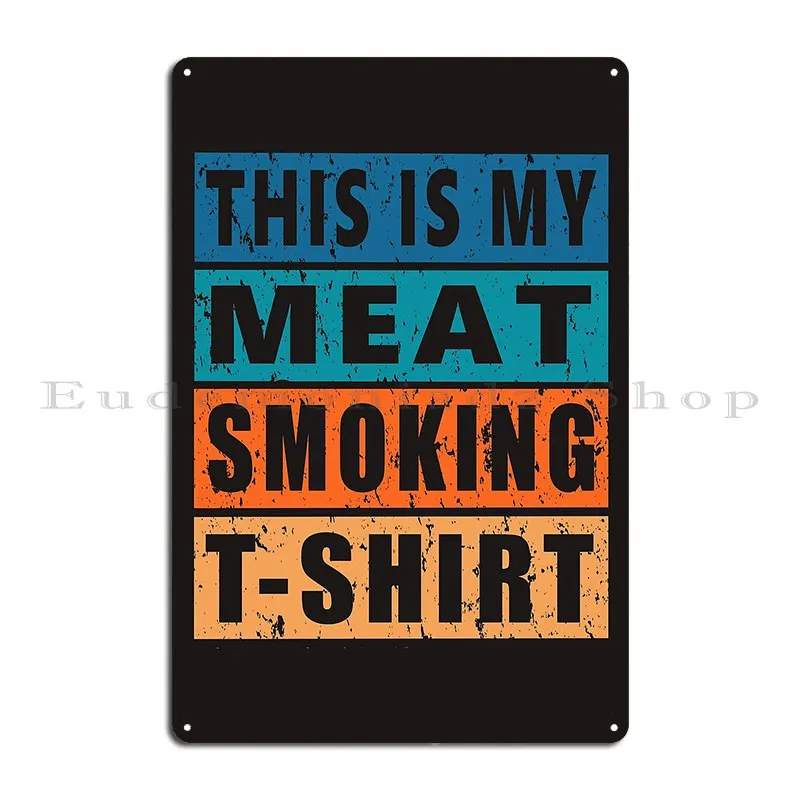 Bbq Smoker Gif Metal Sign Mural Party Designer Printing Wall Mural Tin Sign Poster