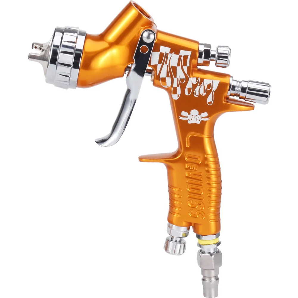 

DEVIDISS PRO 600ML 1.3TIP Professional Pneumatic HVLP Paint Spray Gun DIY Steel Cup 1.3mm Nozzle Pressure Feed High Spray Powe C
