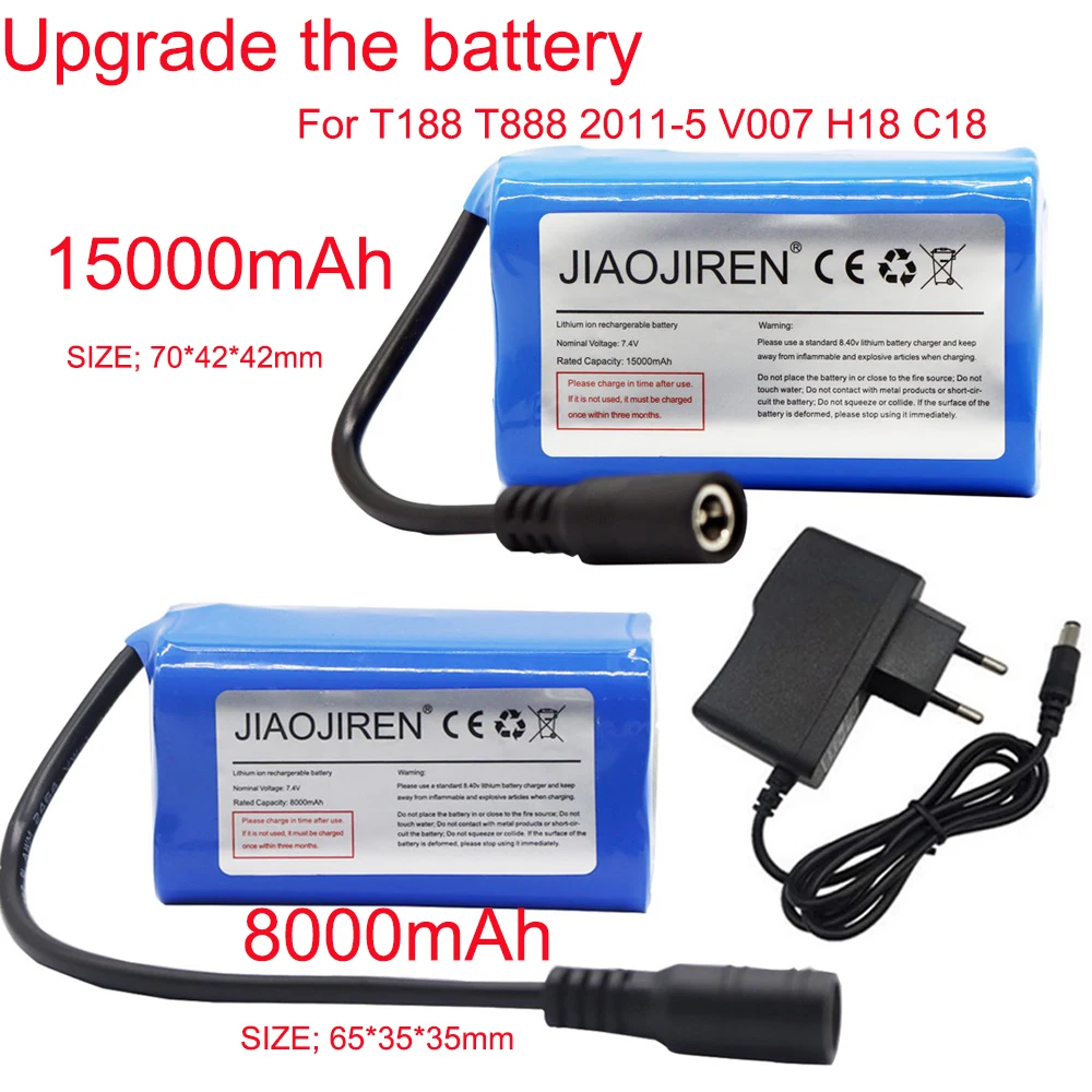 

7.4V 15000mAh 8000mAh Battery and charger For T188 T888 2011-5 V007 C18 H18 So on Remote Control RC Fishing Bait Boat toys Parts