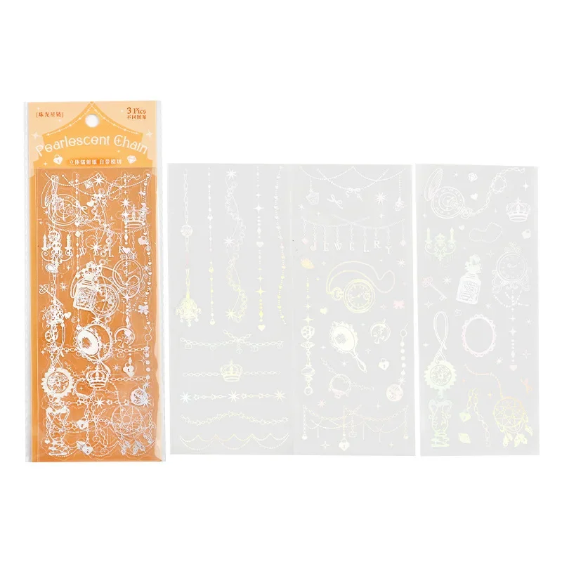 1 Pc Butterfly Flower Pattern Sticker Laser Kpop Idol Photo Card Deco Stickers DIY Scrapbooking Journaling Lace Collage Material