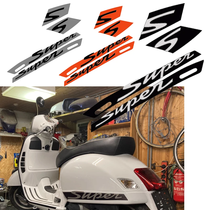 

Motorcycle Body "Super" Stickers For Vespa GTS 300 GTS300 Super Sports Side Kit Case Graphic Decal Waterproof Modified Stickers